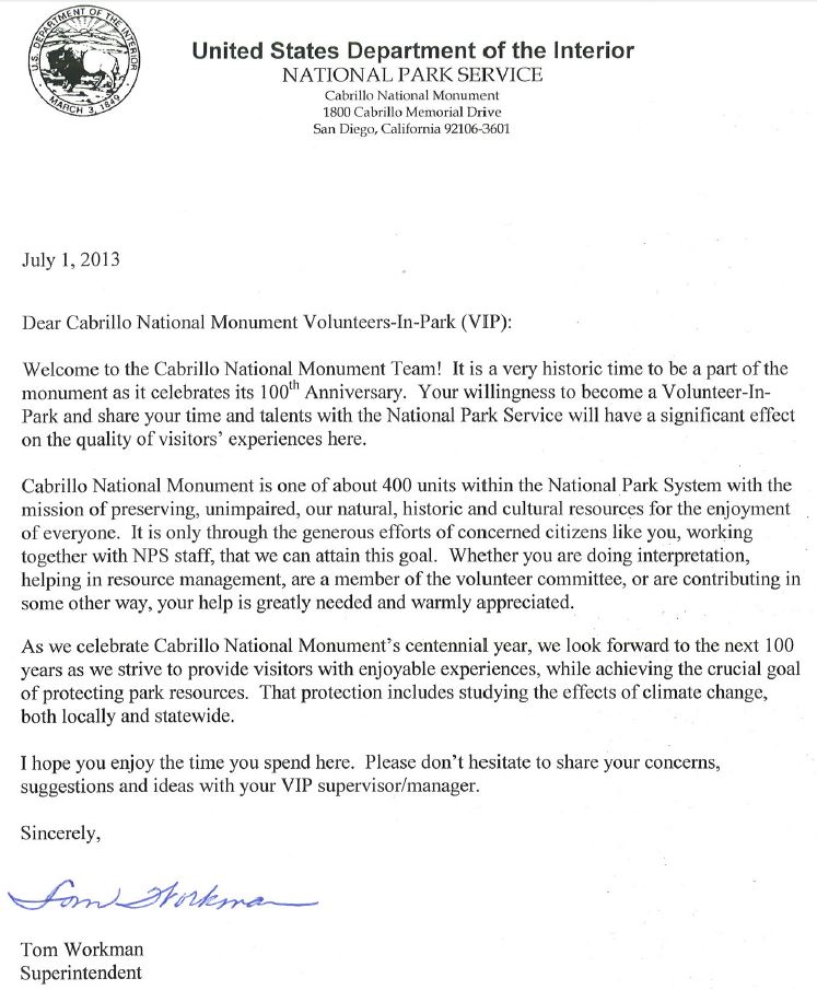 Superintendent Letter