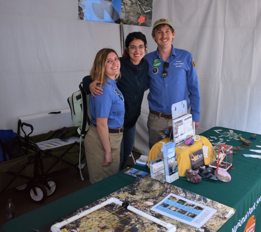 IAPs Brooke Wilder and Wyler Svoboda with CVA Setareh Nouriboshehri at the San Diego Festival of Science and Engineering.